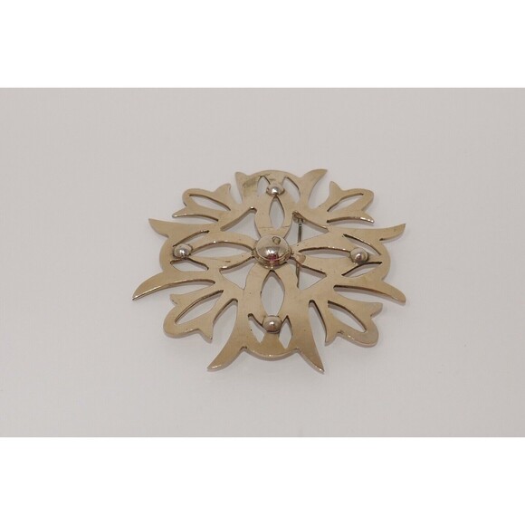 Alpaca Mexico Silver Art Deco Brooch Pin - Picture 4 of 7